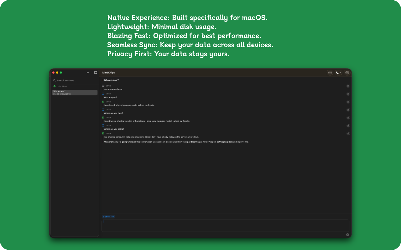 MindChips Application Screenshot